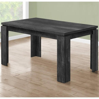 Dining Table 60" Rectangular Kitchen Dining Room Laminate Black