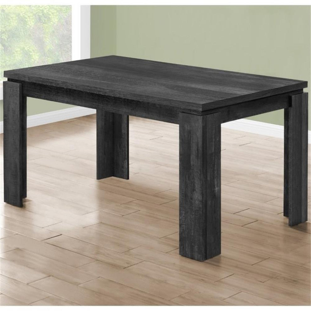 Dining Table 60" Rectangular Kitchen Dining Room Laminate Black