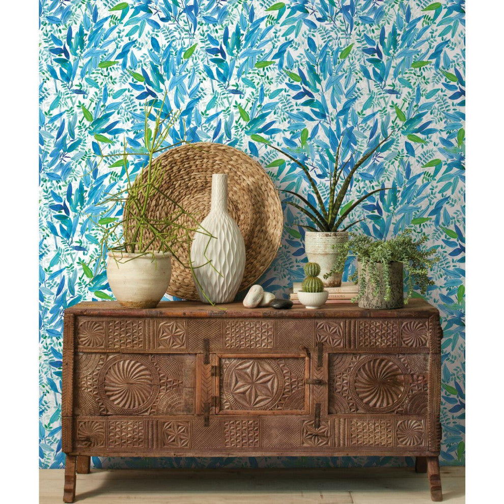 Watercolor Leaves Peel & Stick Wallpaper