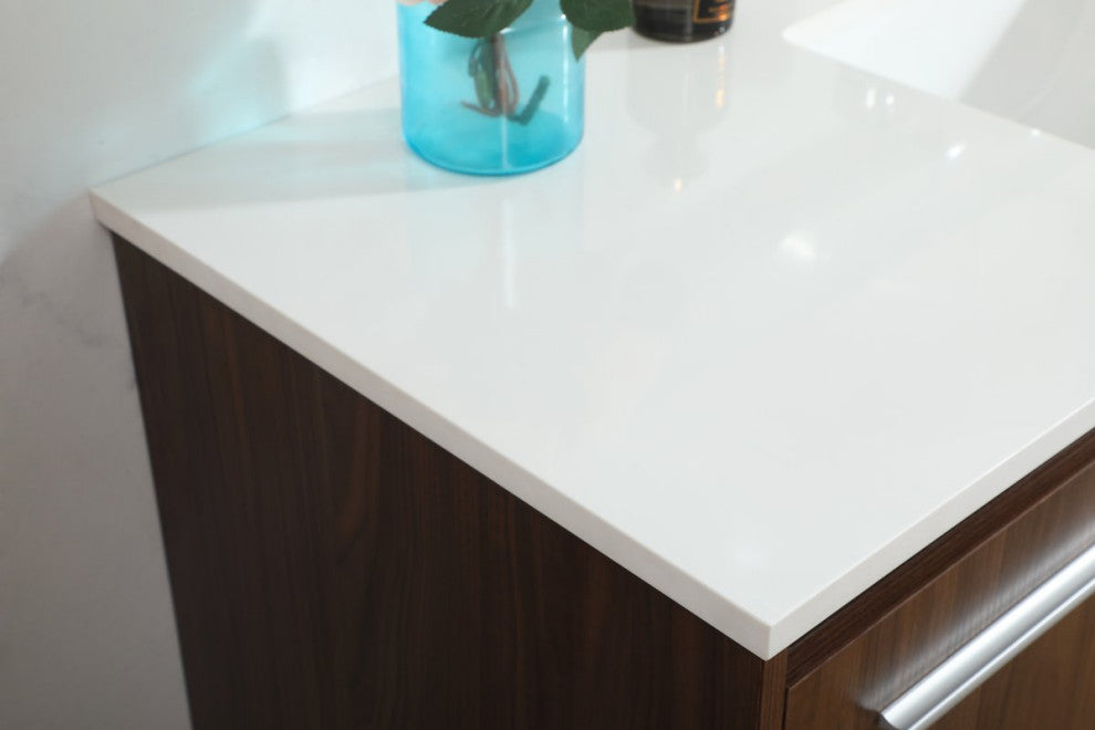 Phoebe Single Bathroom Vanity, Walnut, 48", Without Backsplash