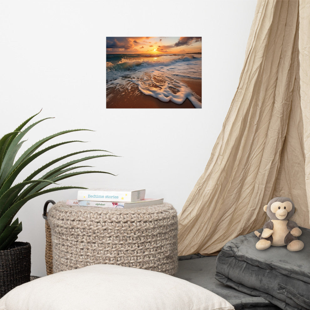 Coastal Artwork: California Dreamin' Photorealistic Digital Art Loose, 12" X 16"