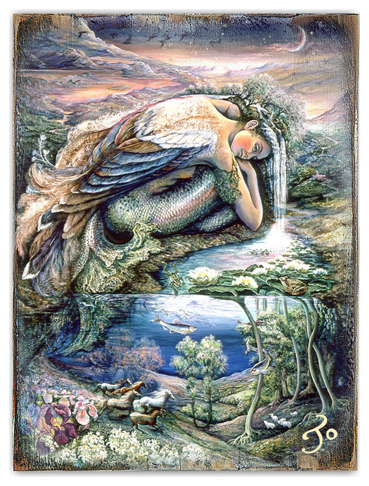 Mer Angel Wall and Table Top Wooden Decor, 36x24