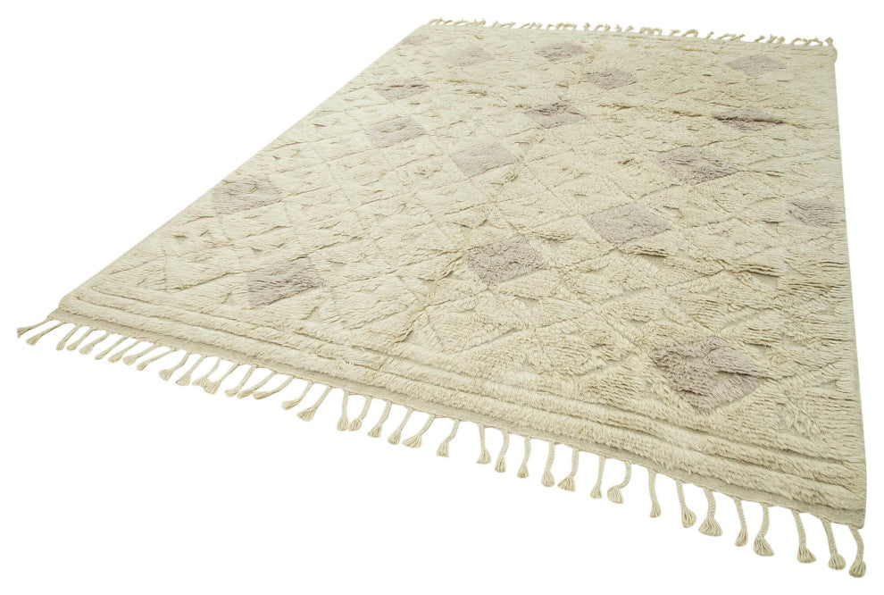 Rug N Carpet - Handmade Decorative 7' 8'' x 9' 9'' Moroccan Area Rug