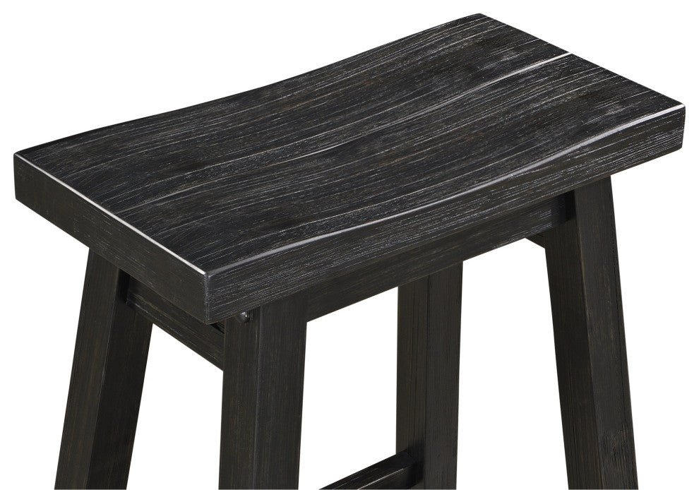 Sonoma Saddle Seat Counter Stool, Black Charcoal, Counter Height, Single
