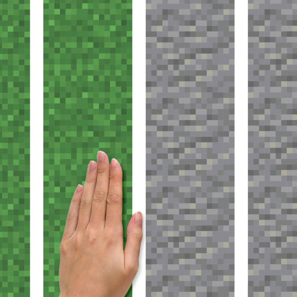 Minecraft Block Strips Peel and Stick Wall Decals