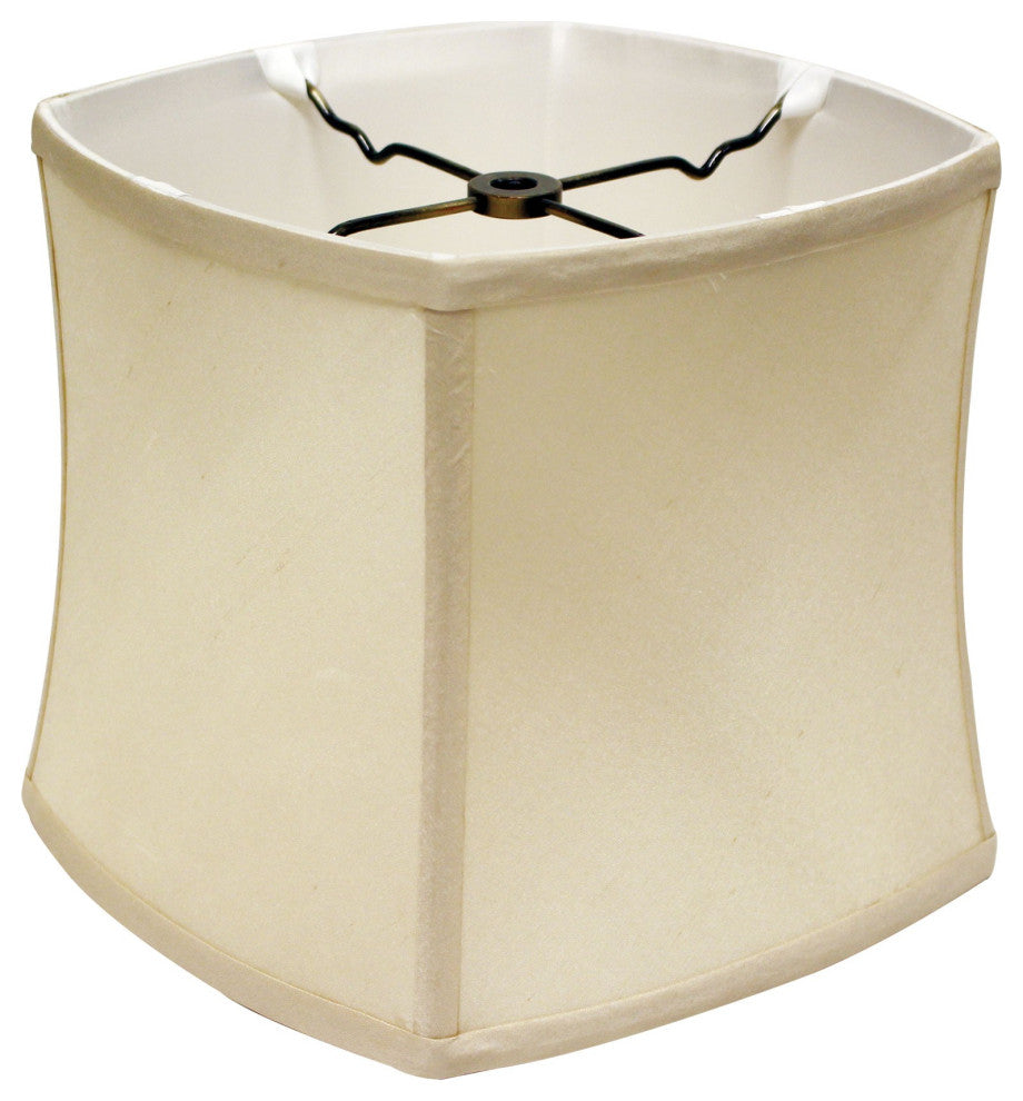 13" Ivory Soft Box Paperback Pongee Silk Lampshade
