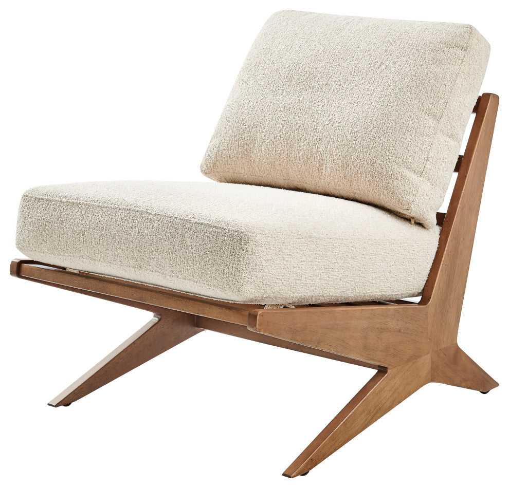 Chandler Armless Accent Chair, Palladian Beige, Fabric