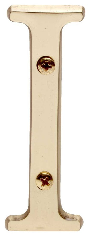 Letter "I" House Letters Solid Bright Brass 3" |