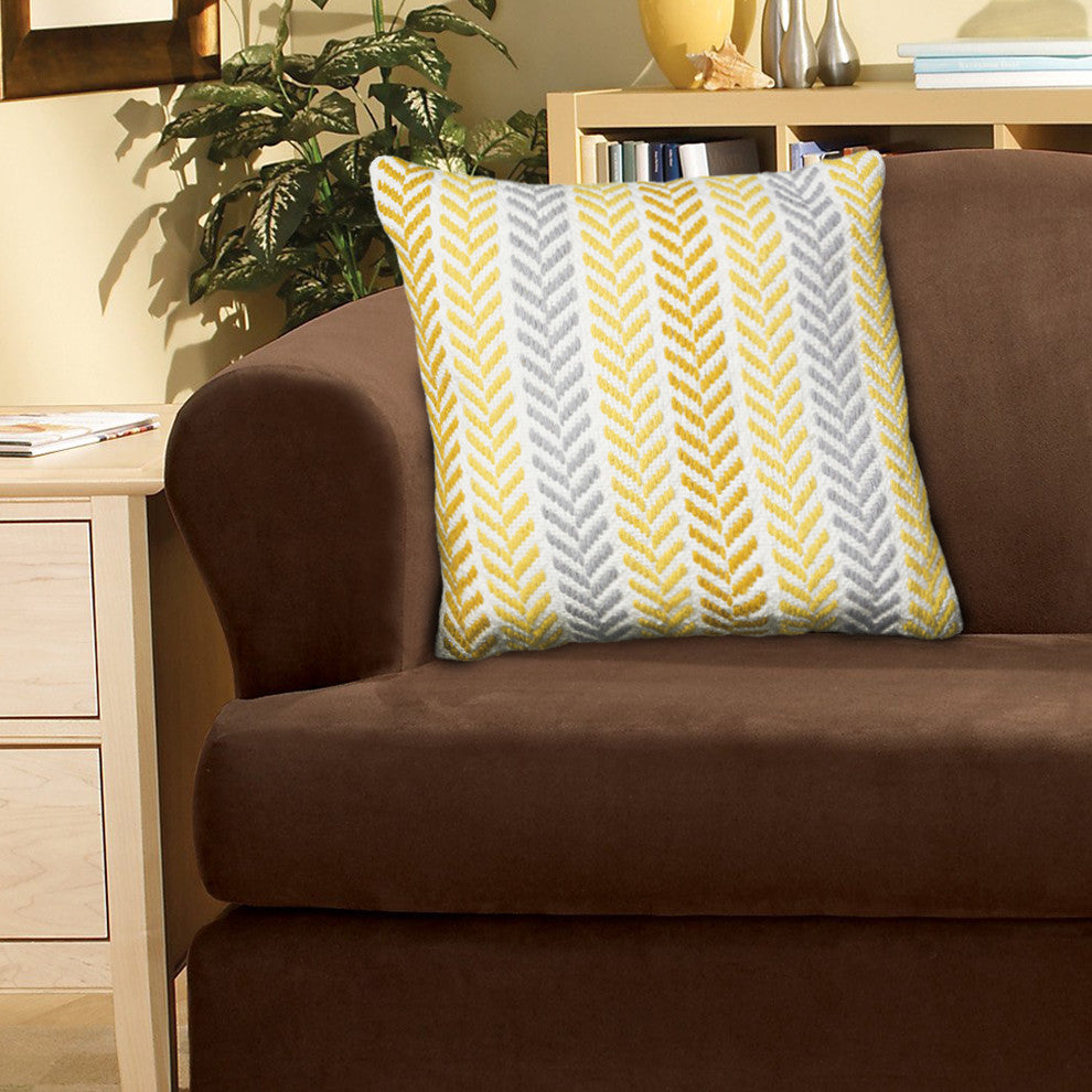 Sunny Day Chevron Throw Pillow, 18x18
