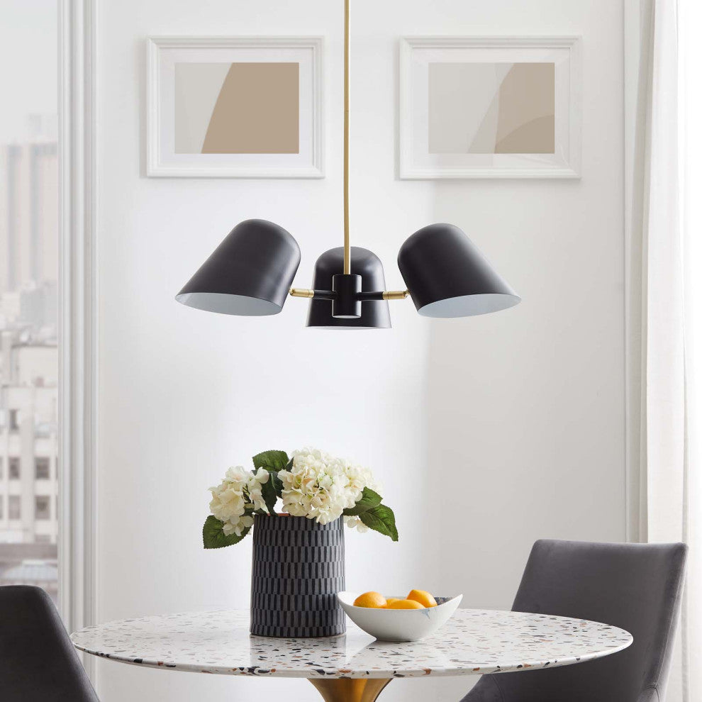 Pendant Ceiling Light Fixture, Black, Metal, Modern Cafe Bistro Hospitality