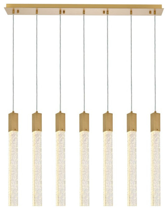 Wade 7-Light Pendant, Satin Gold