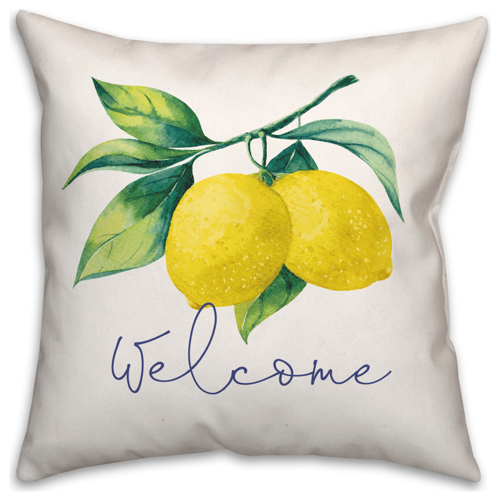 Fresh Lemons Bright 3 20x20 Spun Poly Pillow