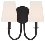 Crystorama Lighting Group PAY-922 Payton 2 Light 14"W Vanity - Black Forged