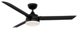 Xeno Wet 56" Fan, Black With Black Blades and LED