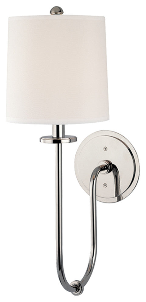 Jericho 1-Light Wall Sconce, Polished Nickel