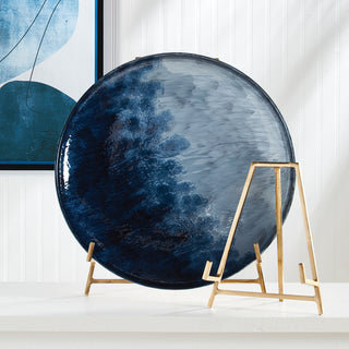 Blue Wash Decorative Plate, Small