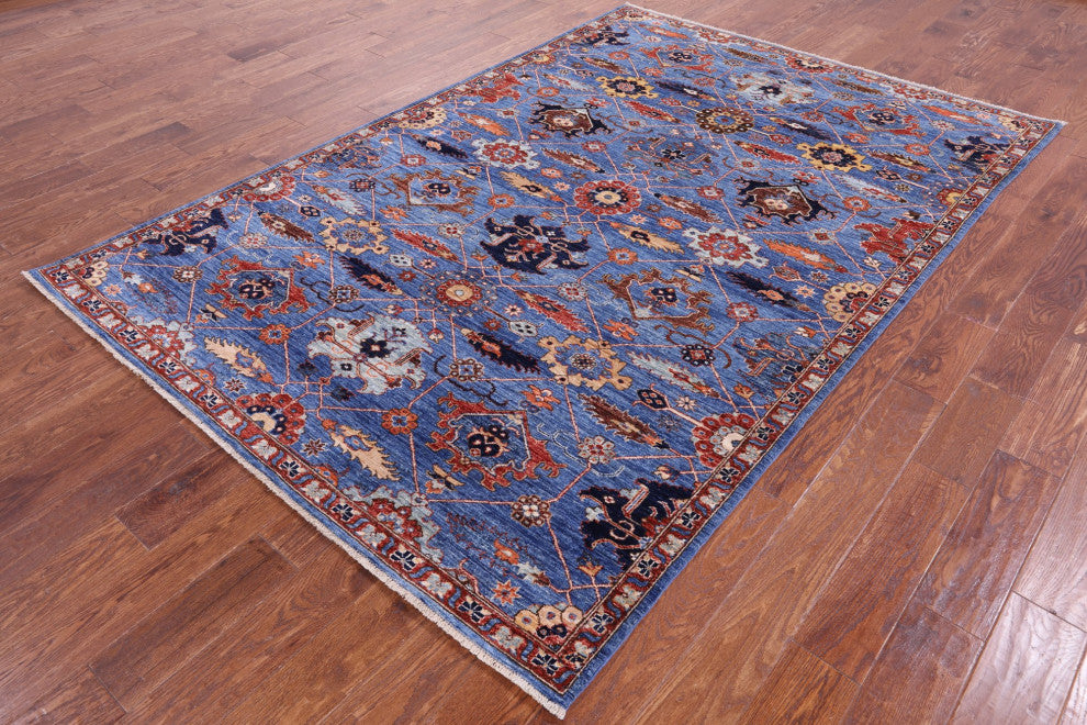 5' 11" X 8' 10" Persian Fine Serapi Hand-Knotted Rug - Q12867
