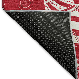 Addison Premium Washable Mayfield AMF154 Red 2'6" x 3'10" Rug