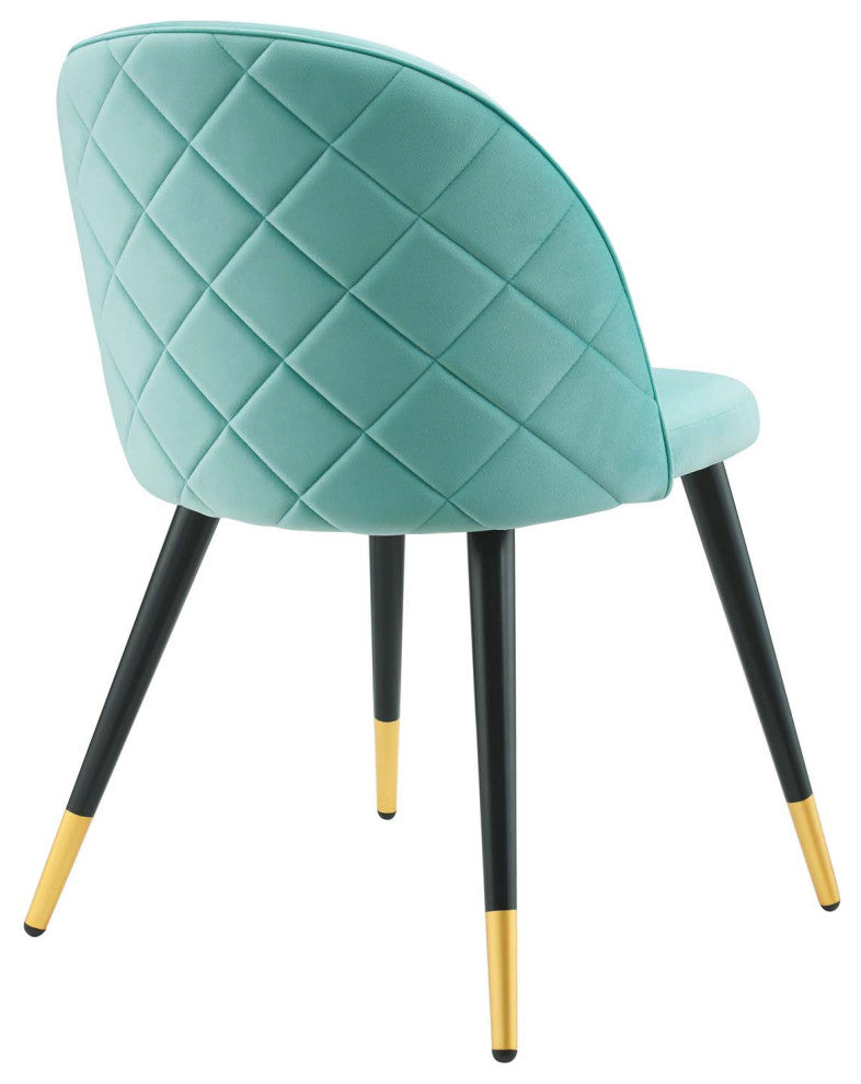 Cordial Performance Velvet Dining Chairs - Set of 2-Mint