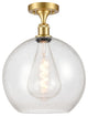 Innovations 516-1C-SG-G124-12-LED 1-Light Semi-Flush Mount, Satin Gold