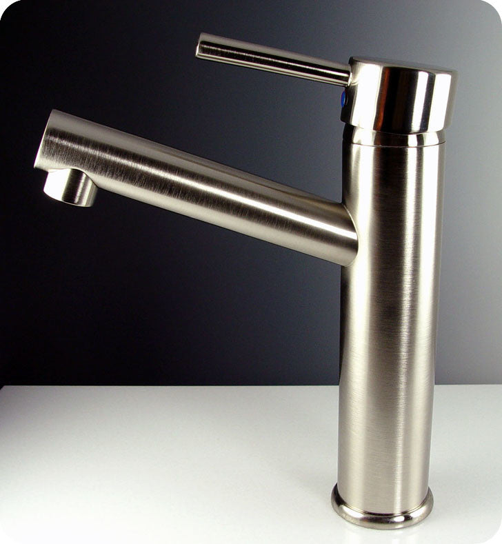 Fresca Savio Single Hole Mount Bathroom Vanity Faucet-Brushed Nickel