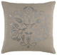 Surya Ravati RV-001 20"x20" Pillow Kit, Metallic/Silver/Gray