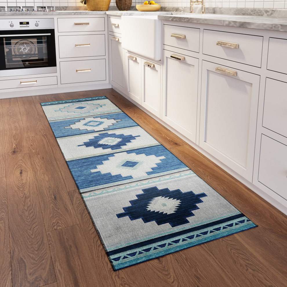 Indoor/Outdoor Phoenix PH1 Pacifica Machine Washable 2'3" x 7'6" Runner Rug