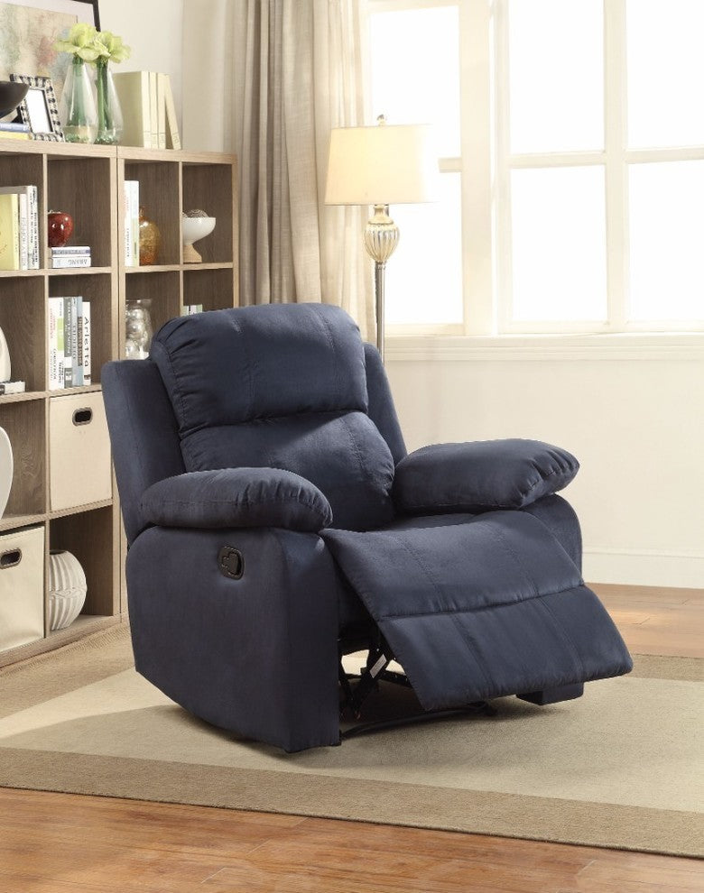 Beautiful Recliner Blue Microfiber