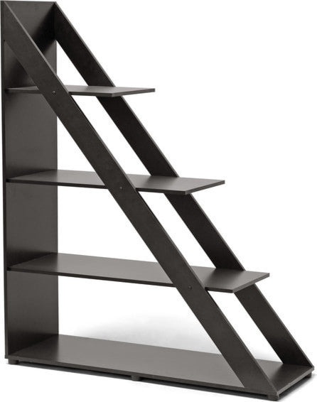 Psinta Dark Brown Modern Shelving Unit