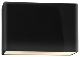 Ambiance ADA Outdoor Large Ceramic Rectangle Wall,  Black/Matte White, LED