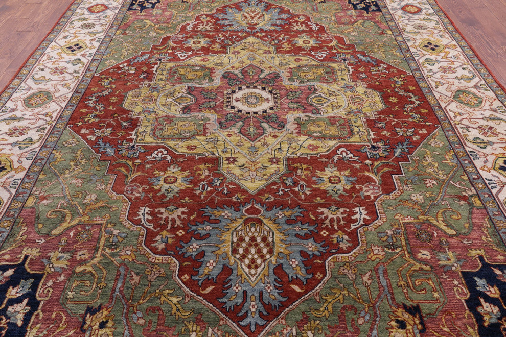 Handmade Persian Fine Serapi Wool Rug 8' 10" X 11' 11" - Q14696