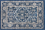 Beauregard Traditional Oriental Navy Scatter Mat Rug, 2'x3'