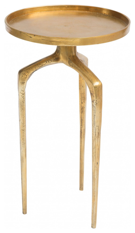 Set of Two Antique Gold Accent Tables