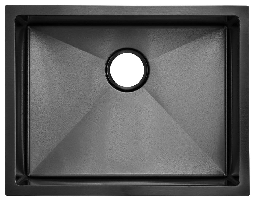 Rivage 23 x 18 Stainless Steel, Single Basin, Undermount Kitchen Sink, Black