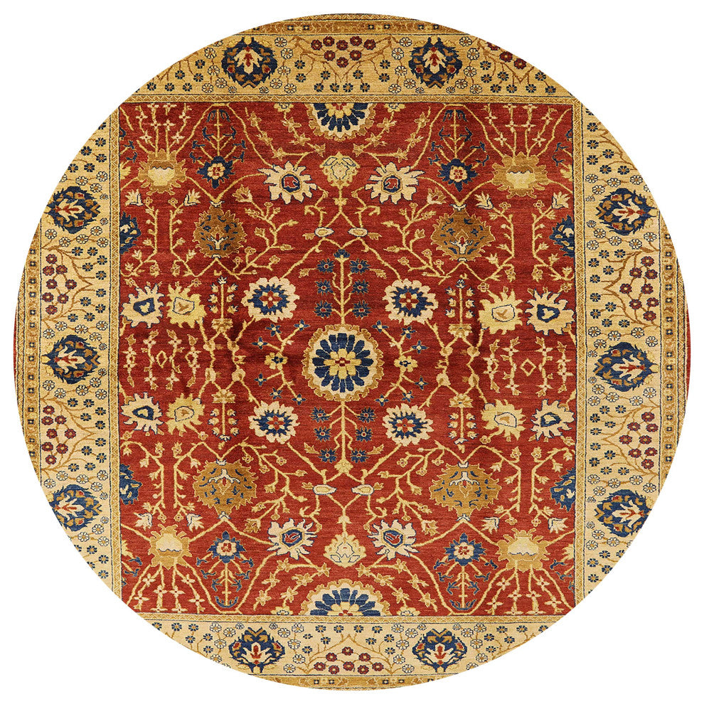 Ahgly Company Indoor Round Mid-Century Modern Area Rugs, 5' Round