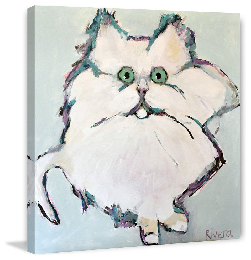 Marmont Hill, "Kitty Kat" by Michelle Rivera Painting on Wrapped Canvas, 18x18
