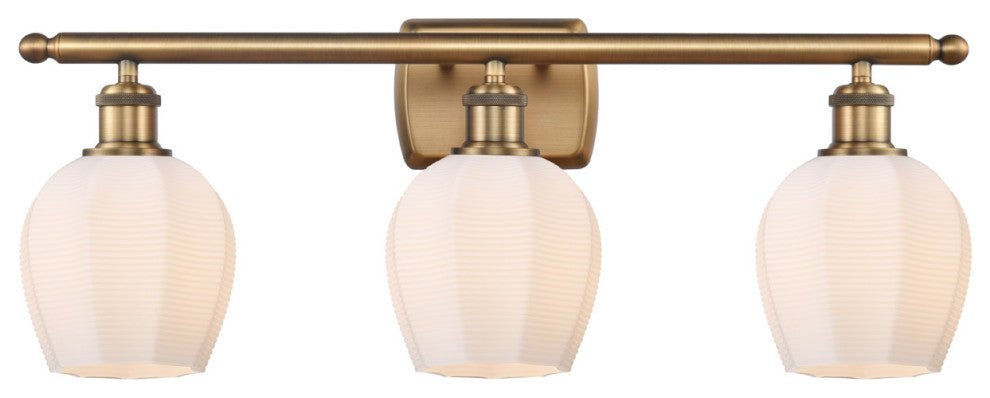 Innovations 516-3W-BB-G461-6-LED 3 Light Bath Vanity Light, Brushed Brass