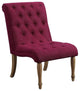 Iris Tufted Upholstered Slipper Chair, Red