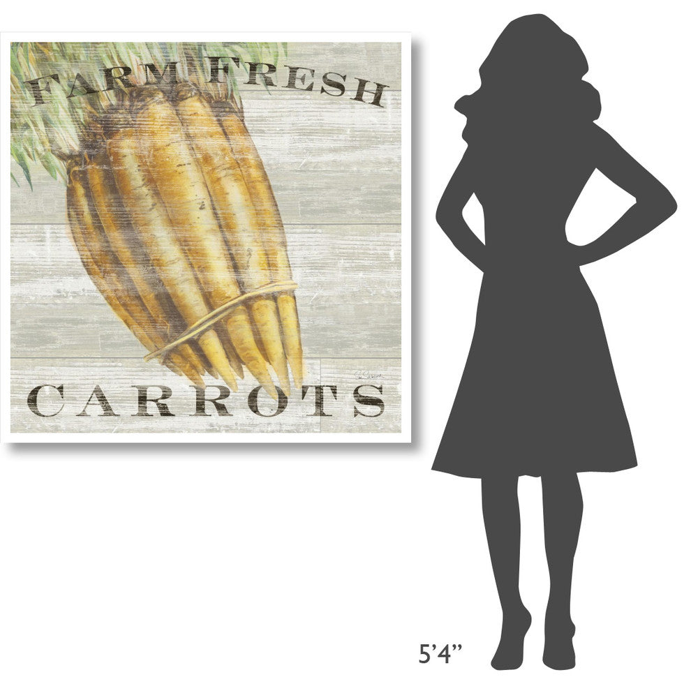"Farm Fresh Carrots" Digital Paper Print by Sue Schlabach, 42"x42"