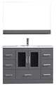 Zola 48" Vanity, Base: Gray, Faucet: Brushed Nickel, With Mirror