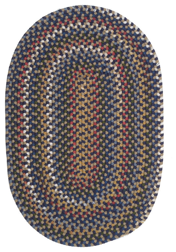 Wayland Oval, Navy 5x7