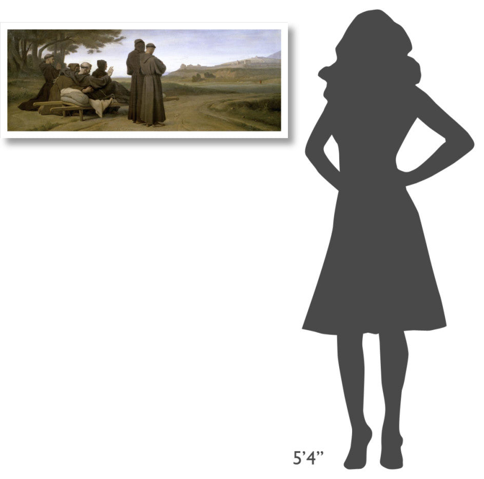 "St. Francis d'Assise" Digital Paper Print by Francois Leon Benouville, 42"x17"