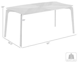 Kalia Wood Dining Table, Walnut Finish