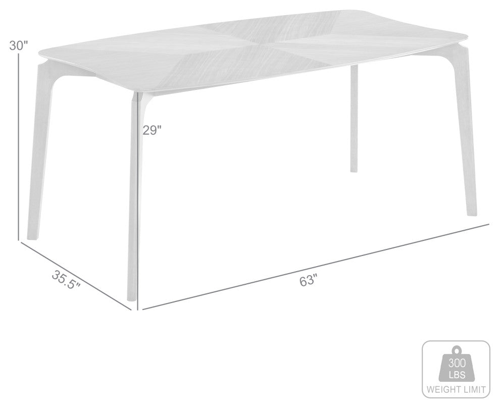 Kalia Wood Dining Table, Walnut Finish