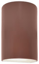 Ambiance LED Outdoor Small Ceramic Cylinder Wall Sconce with Open Top & Bottom, Canyon Clay