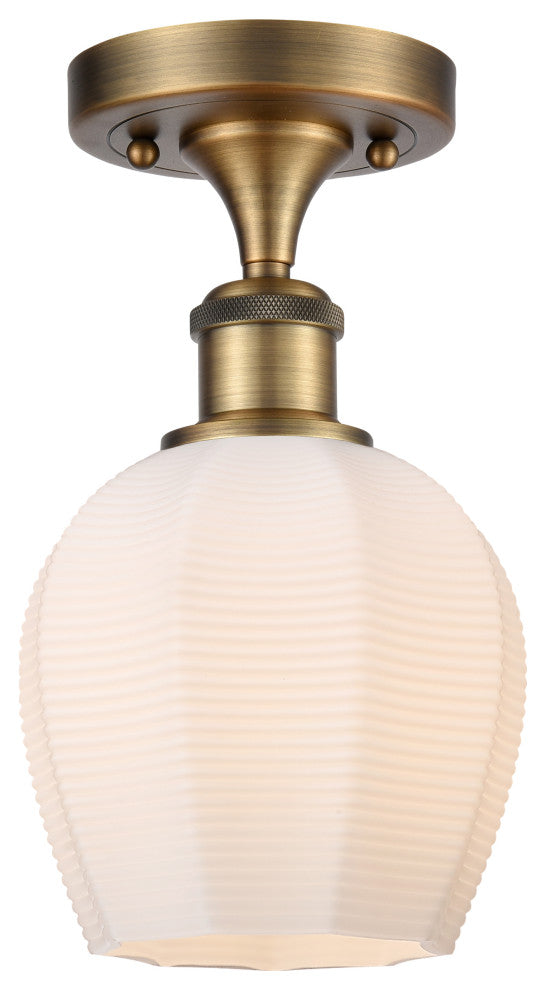 Innovations 516-1C-BB-G461-6-LED 1 LightSemi-Flush Mount, Brushed Brass