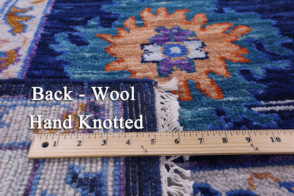 9' Square Turkish Oushak Hand Knotted Wool Rug - Q13584