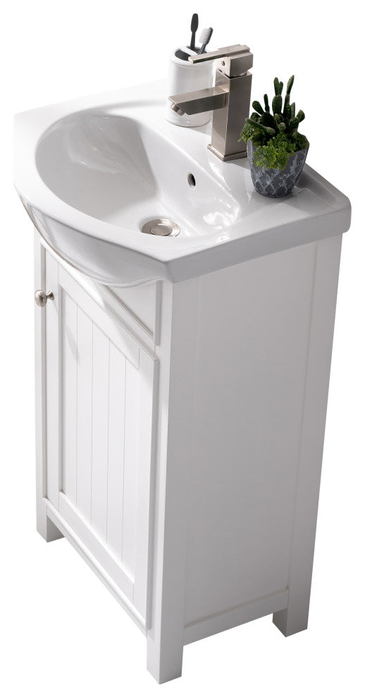 Marian Transitional White 20" Single Sink Vanity