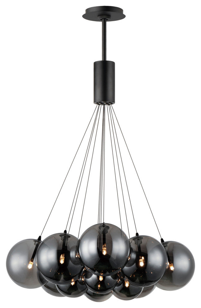 ET2 E25089-142 Burst 12 Light 27"W LED Pendant - Black