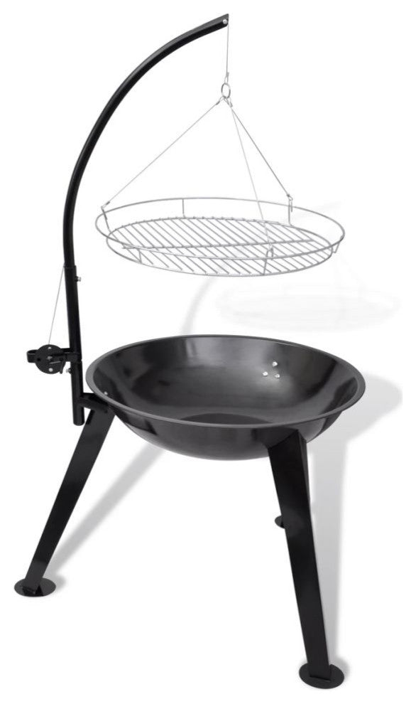 Vidaxl Bbq Stand Charcoal Barbecue Hang Round